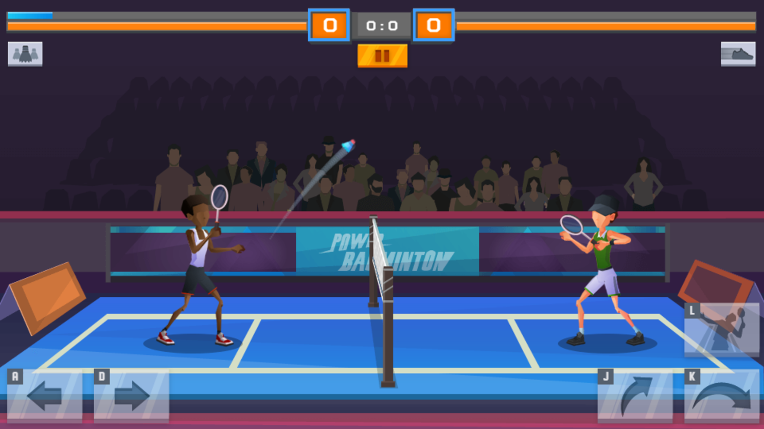 Power Badminton Game Start Screenshot.