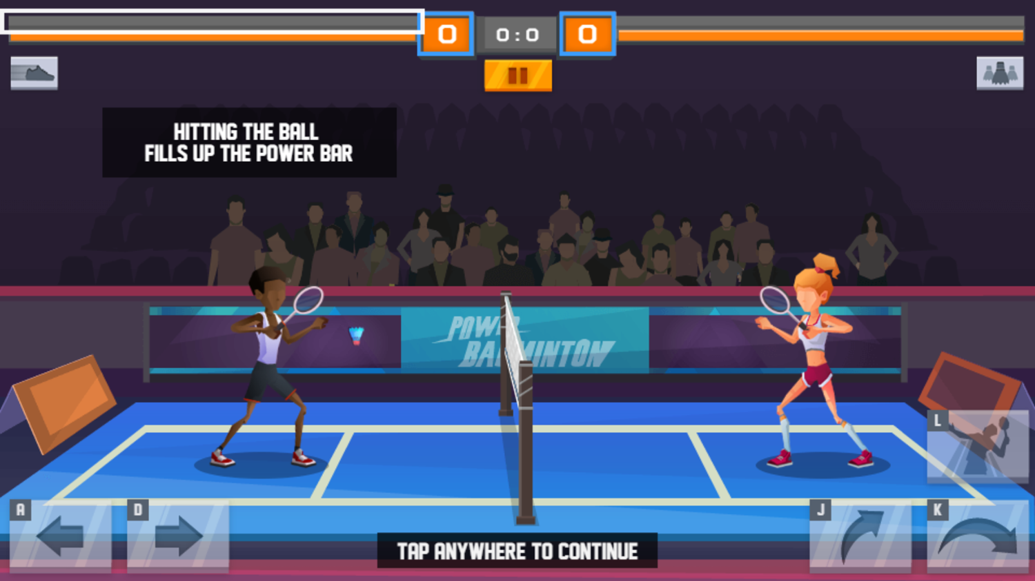 Power Badminton Game How To Play Screenshot.