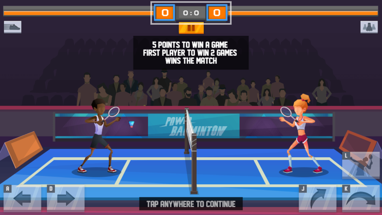 Power Badminton Game How To Win Screenshot.