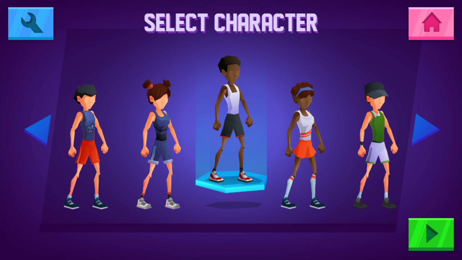 Power Badminton Game Select Character Screenshot.