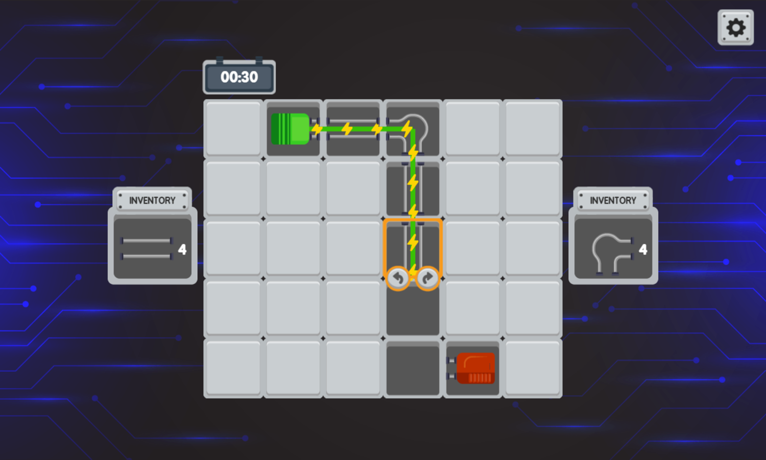 Power Flow Game Level Play Screenshot.