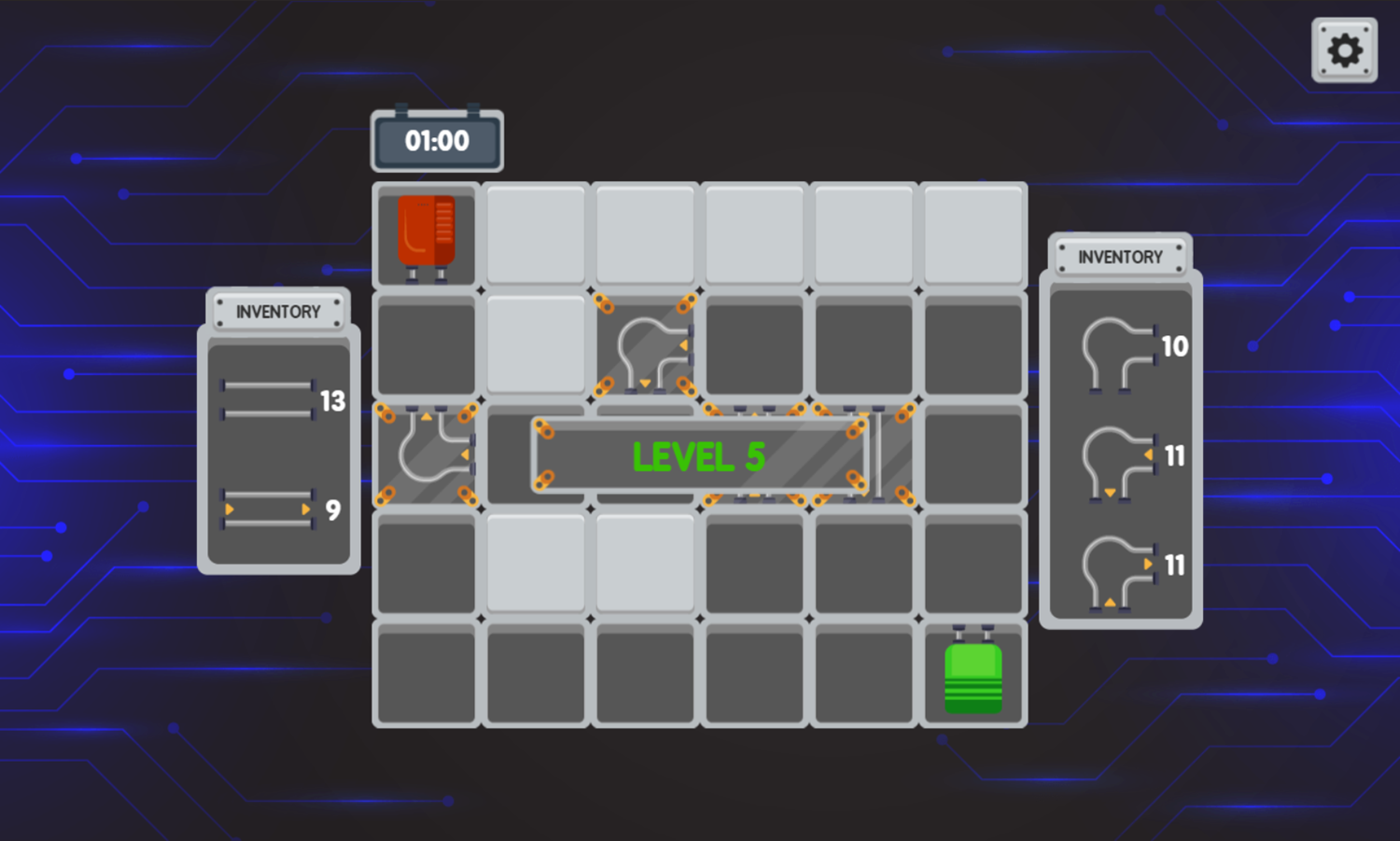 Power Flow Game Level Progress Screenshot.