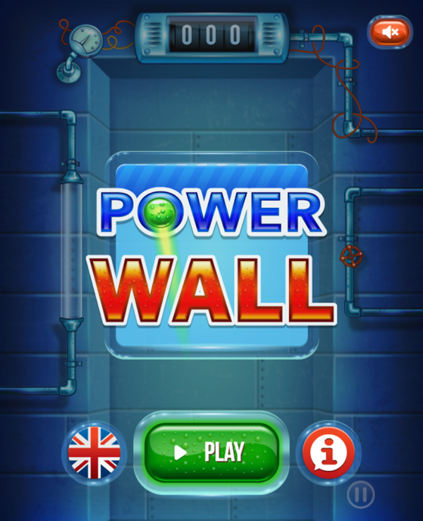 Power Wall Game Welcome Screen Screenshot.