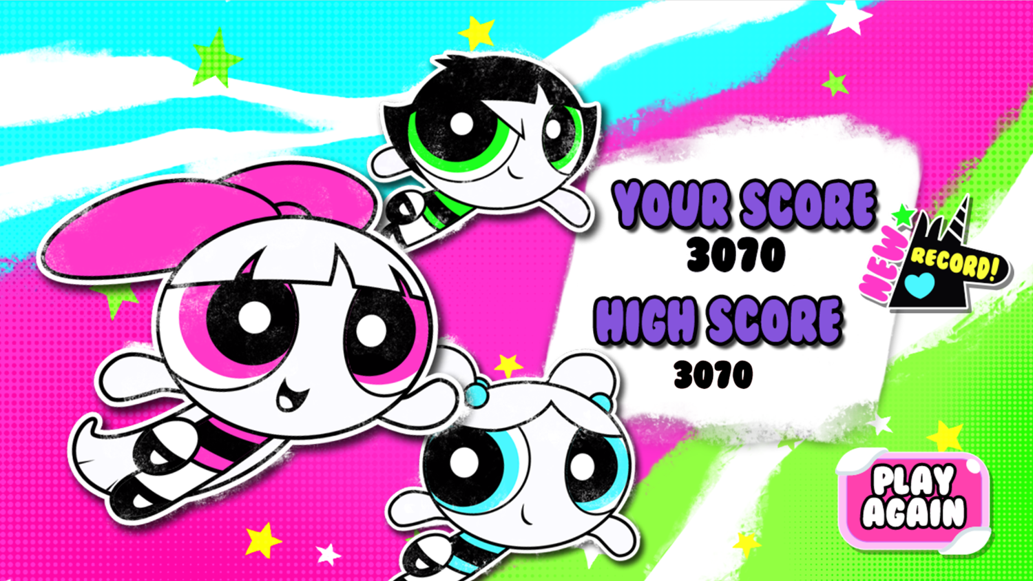 Powerpuff Girls Mojo Mayhem Welcome Screen Screenshot.