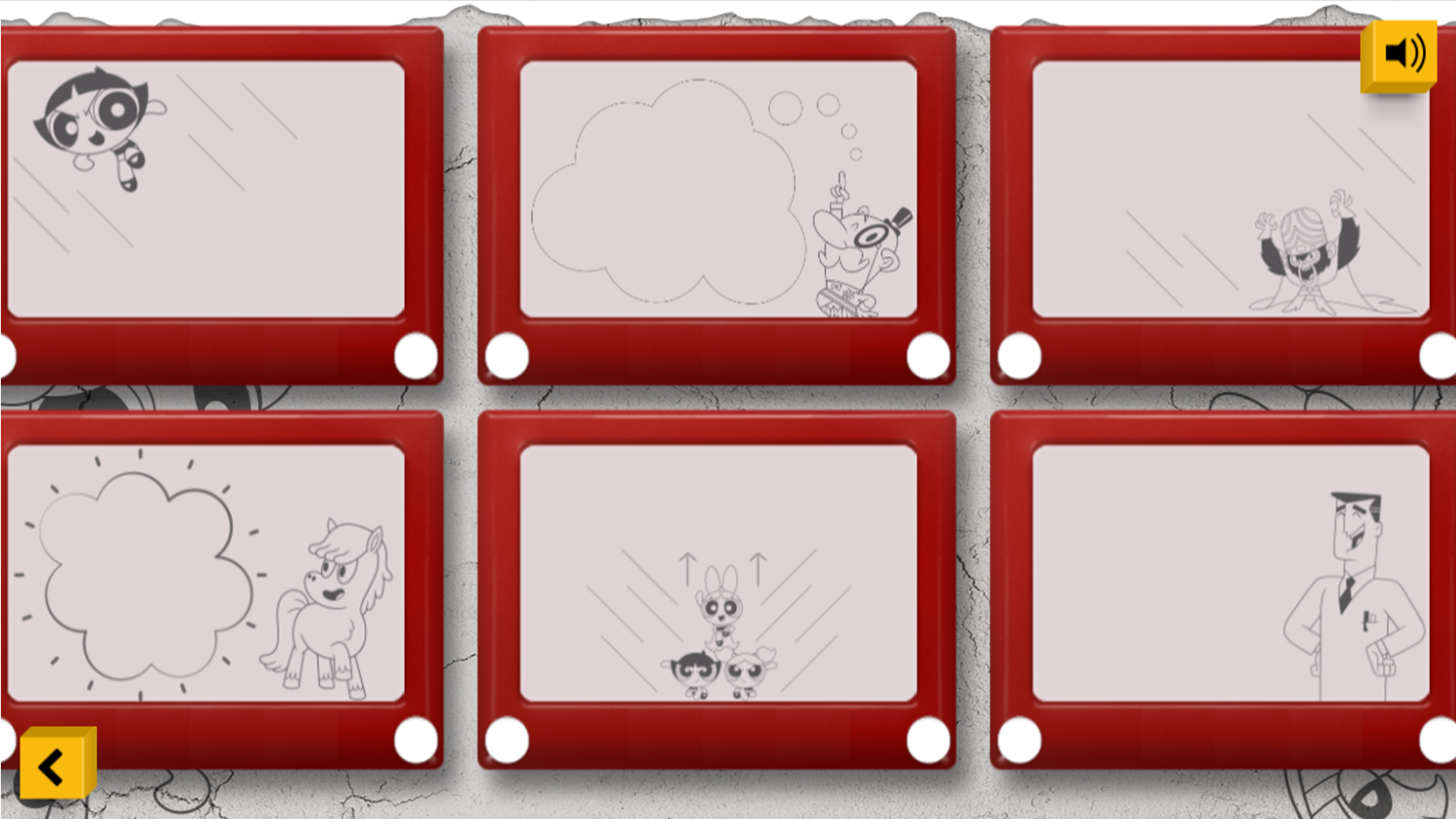 Powerpuff Girls Storyboard Game Scene Select Screen Screenshot.