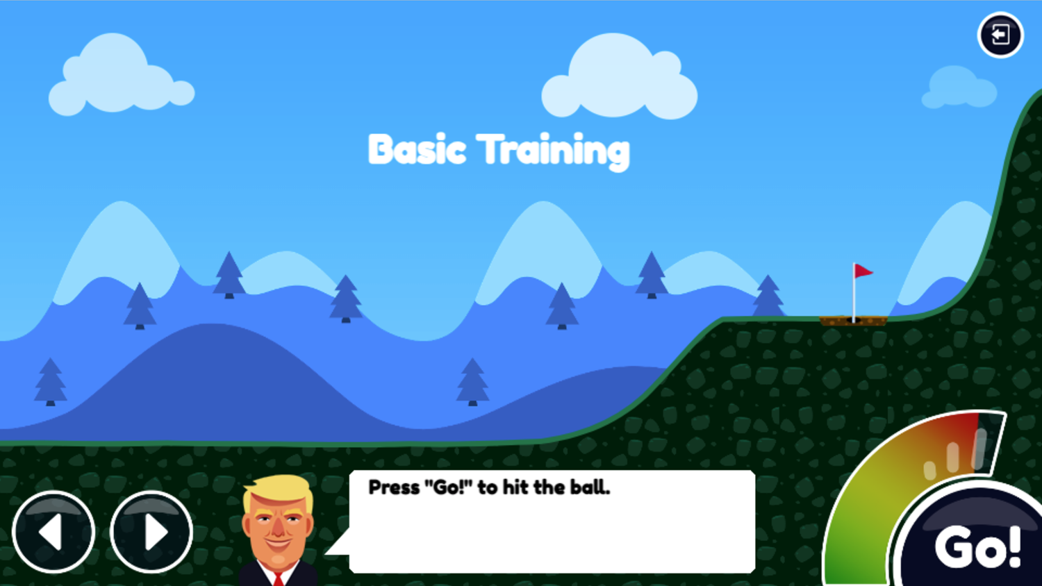 Presidential Golf Game Initiate Swing Screenshot.