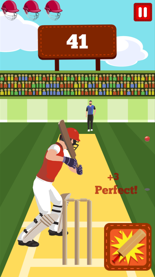 Pro Cricket Champion Game Perfect Swing Screenshot.