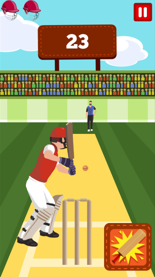 Pro Cricket Champion Game Transparent Ball Pitch Screenshot.