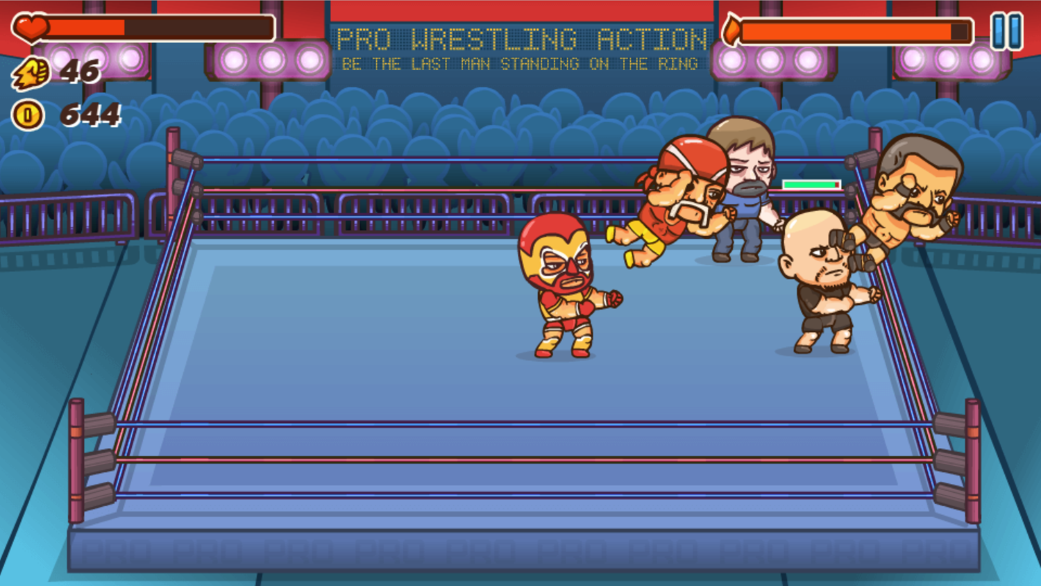 Pro Wrestling Action Game Screenshot.
