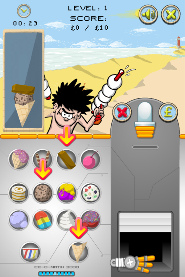 Professor Screwtop's Ice-o-Matik Game How To Play Screenshot.