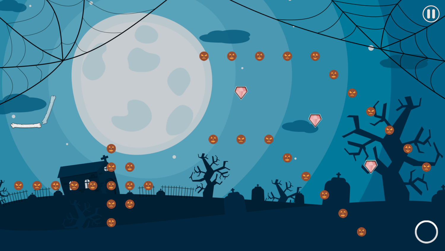 Pumpkins Halloween Game Start Screenshot.
