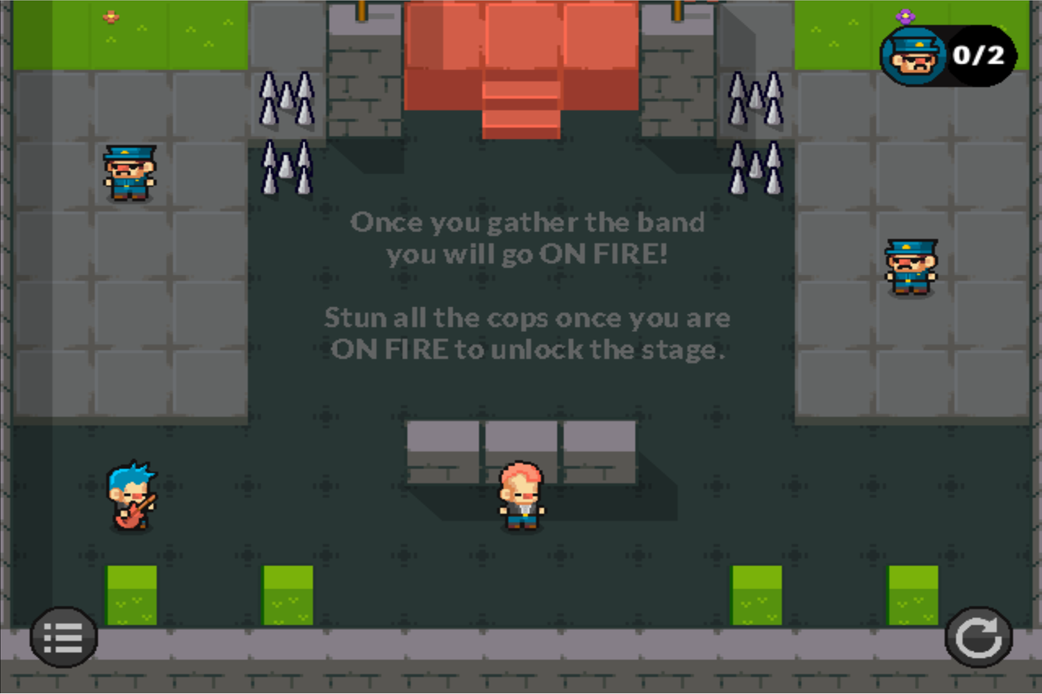 PunkRow Game Cop Instructions Screenshot.