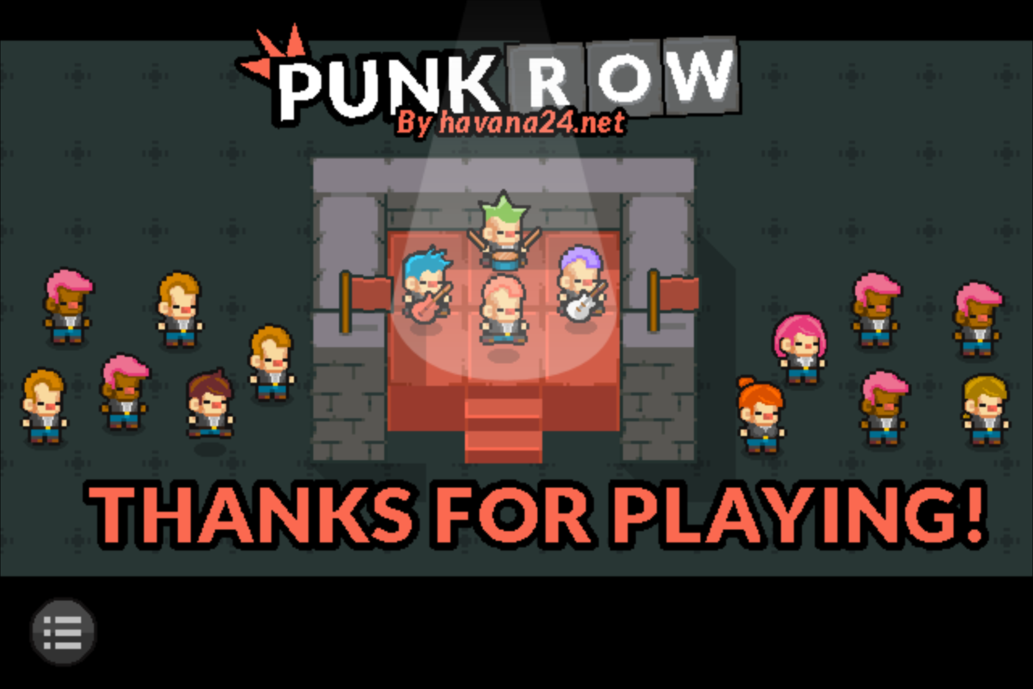 PunkRow Game Beat Screen Screenshot.