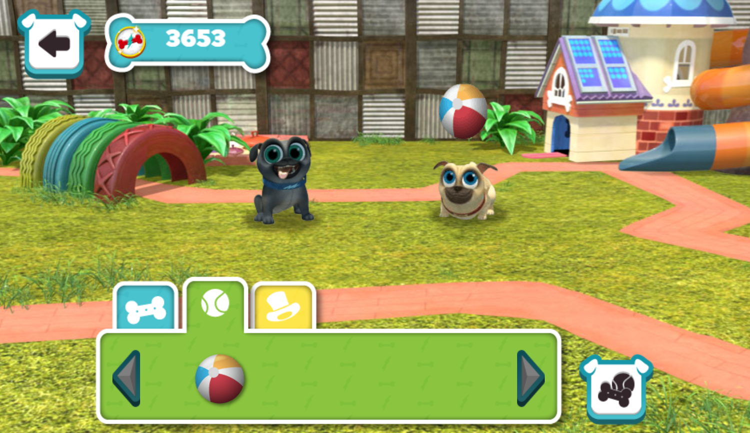 Puppy Dog Pals Pups on a Mission Game Backyard Screenshot.