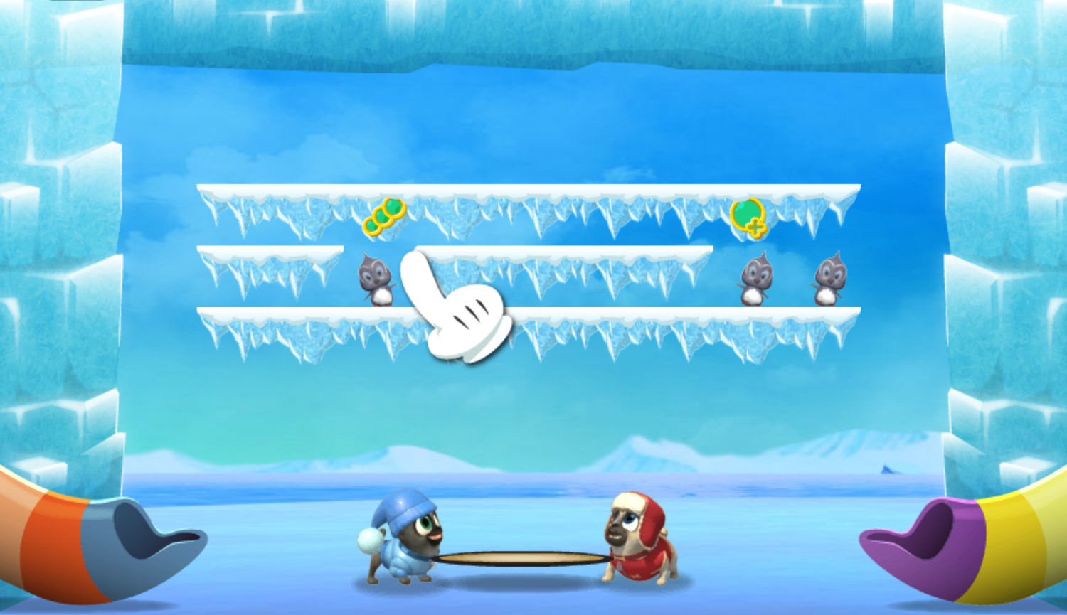 Puppy Dog Pals Pups on a Mission Game Waddling On Thin Ice How To Play Screenshot.