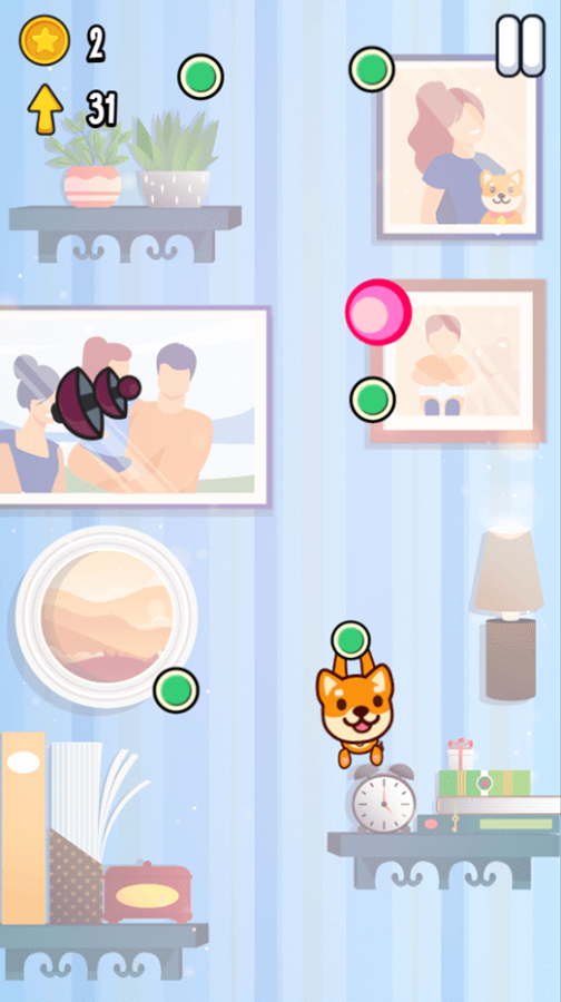 Puppy Sling Game Screenshot.