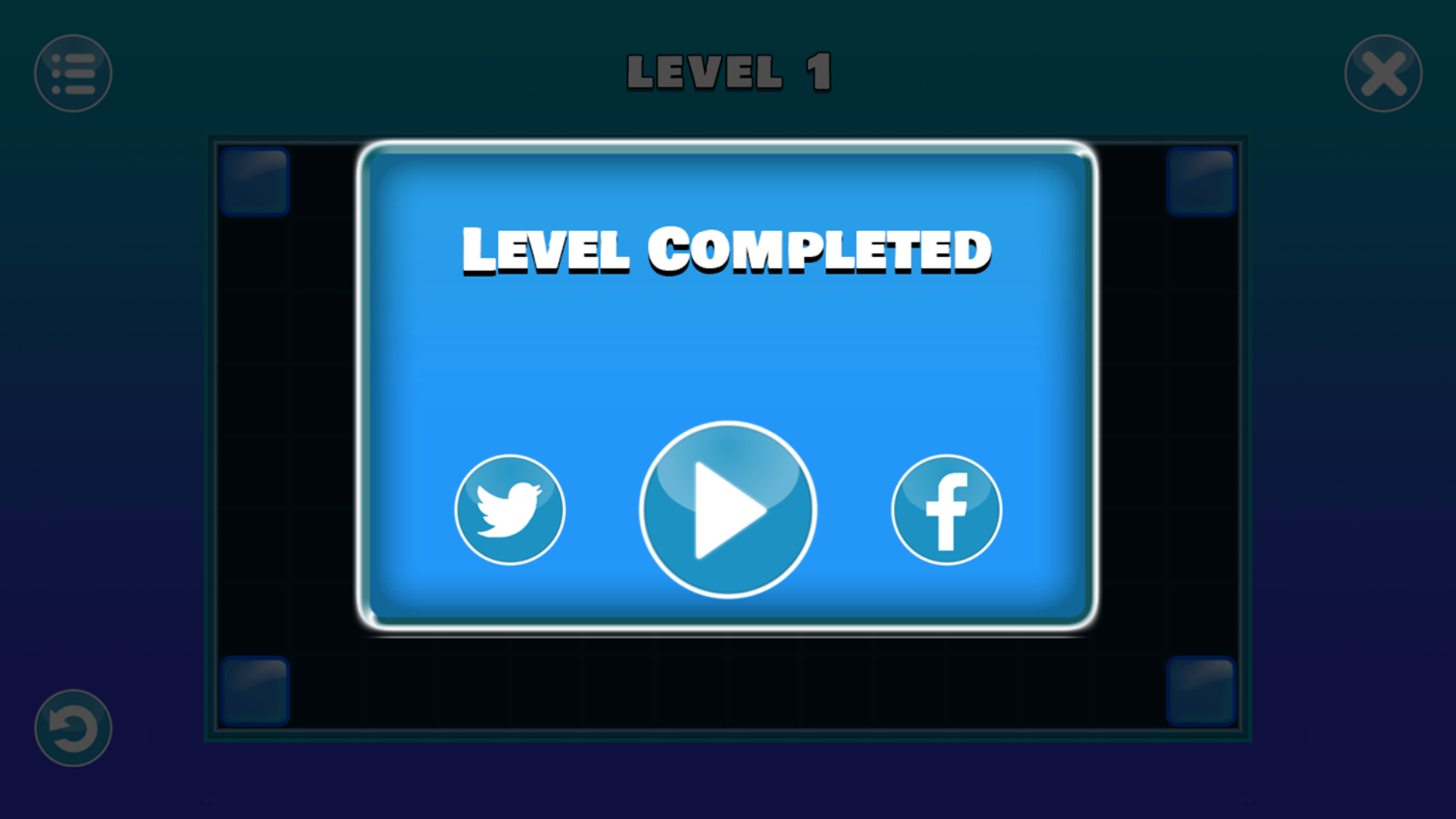 Pushing Blocks Game Level Completed Screenshot.
