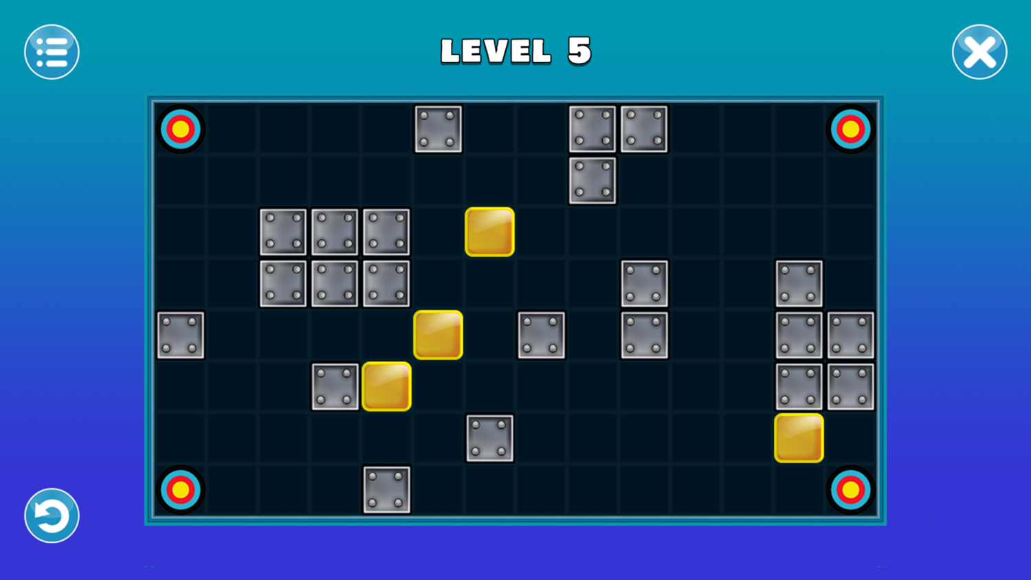 Pushing Blocks Game Level Progress Screenshot.