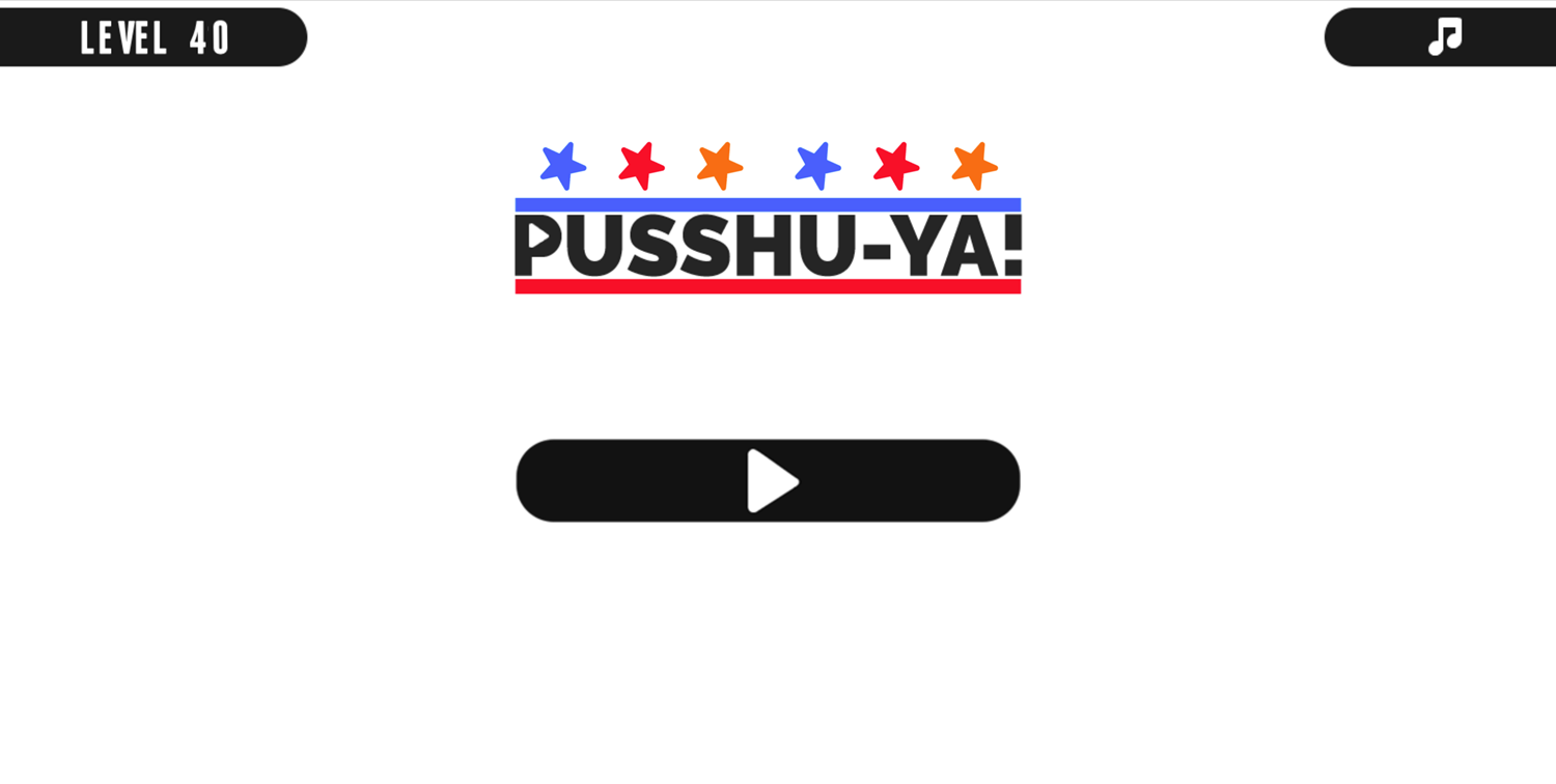 Pusshu Ya Game Welcome Screen Screenshot.