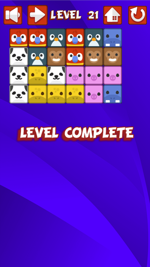 Puzzle Animal Mania Game Level 21 Screenshot.