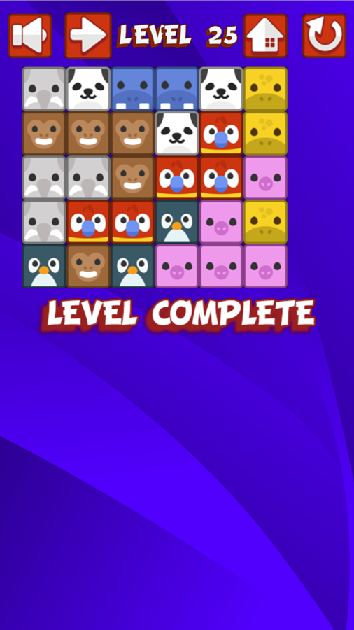 Puzzle Animal Mania Game Level 25 Screenshot.