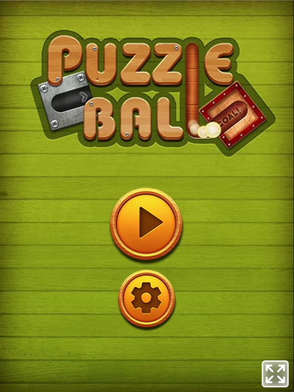 Puzzle Ball Game Welcome Screen Screenshot.