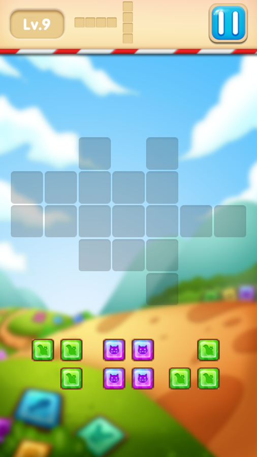 Puzzle Block Game Level Challenge Screenshot.