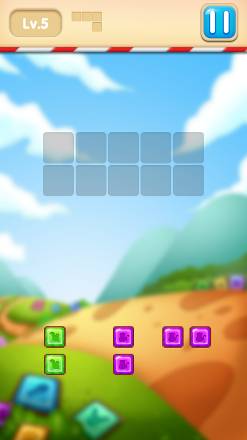 Puzzle Block Game Level Progress Screenshot.
