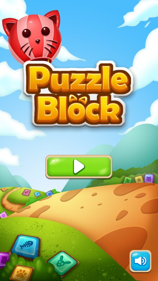 Puzzle Block Game Welcome Screen Screenshot.