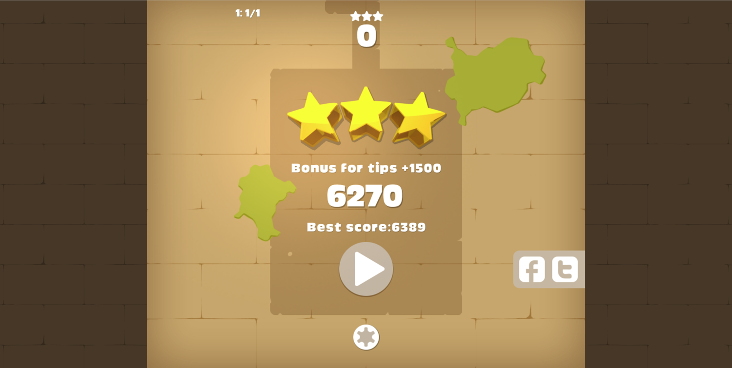 Puzzle Blocks Ancient Egypt Level Rating Screenshot.