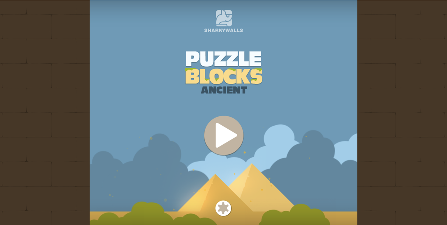 Puzzle Blocks Ancient Game Welcome Screen Screenshot.