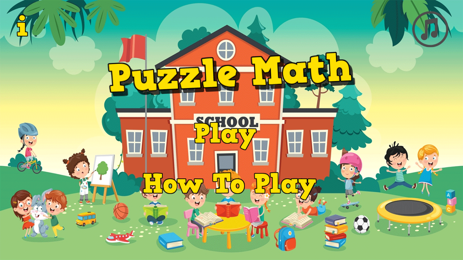 Puzzle Math Welcome Screen Screenshots.