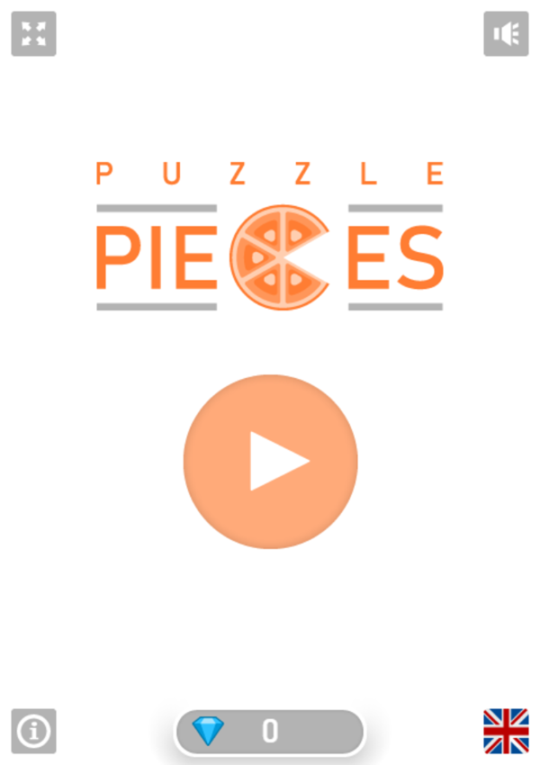 Puzzle Pieces Game Welcome Screen Screenshot.