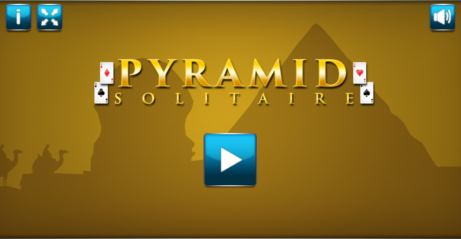 Pyramid Solitaire Welcome Screen Screenshot.