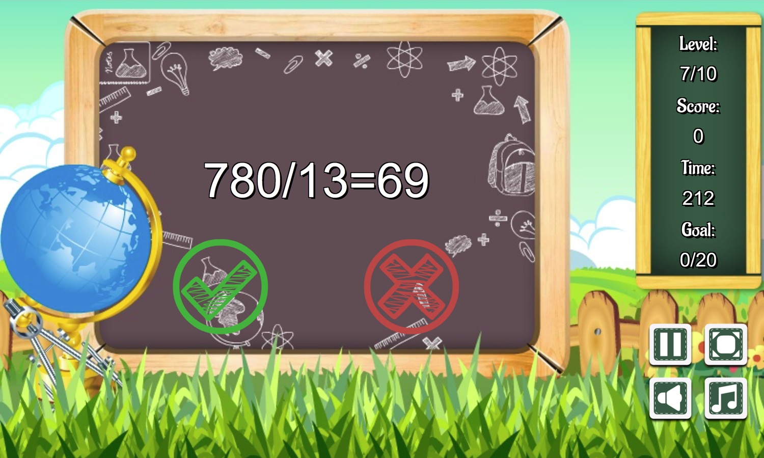 Quick Arithmetic Gameplay Screenshot.