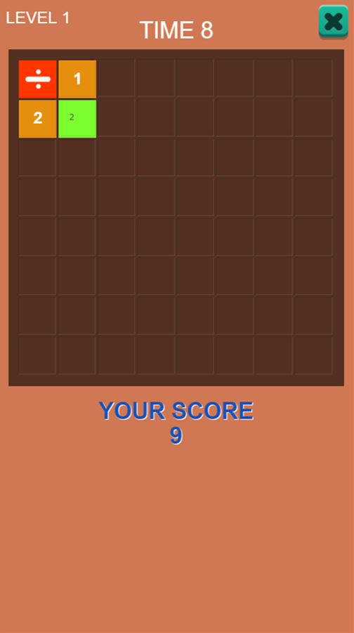 Quick Maths Division Game Screenshot.