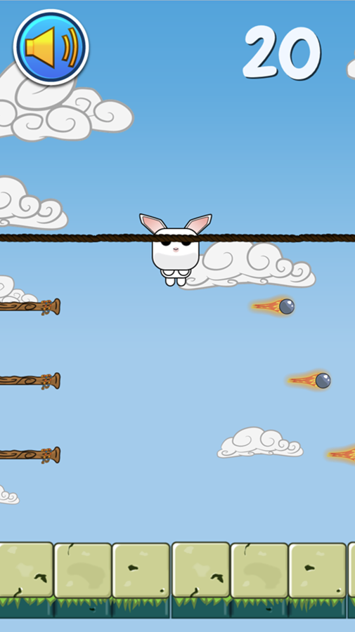 Rabbit Jump Game Jumping Cannon Balls Screenshot.