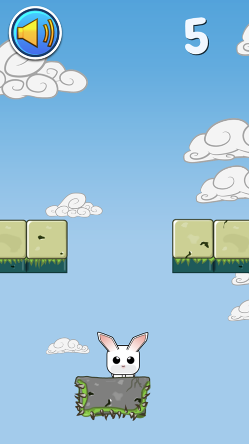 Rabbit Jump Game Closing Concrete Platform Screenshot.
