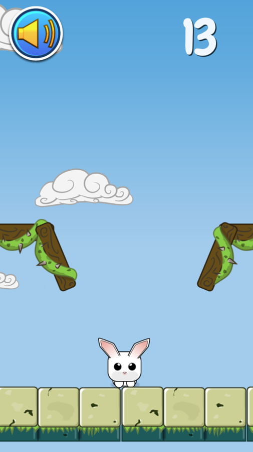 Rabbit Jump Game Closing Wood Platform Screenshot.