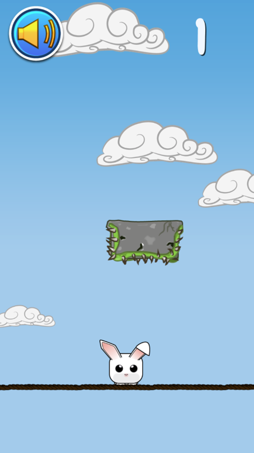 Rabbit Jump Game Welcome Screen Screenshot.