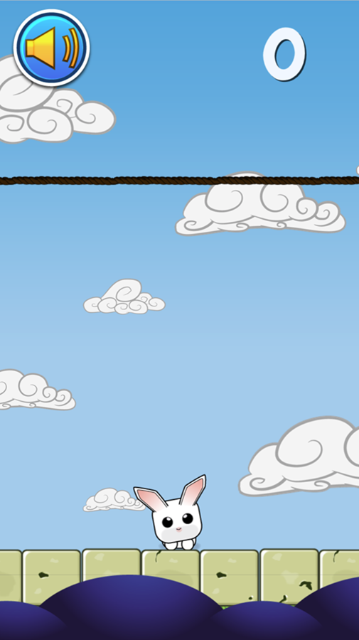 Rabbit Jump Game Welcome Screen Screenshot.