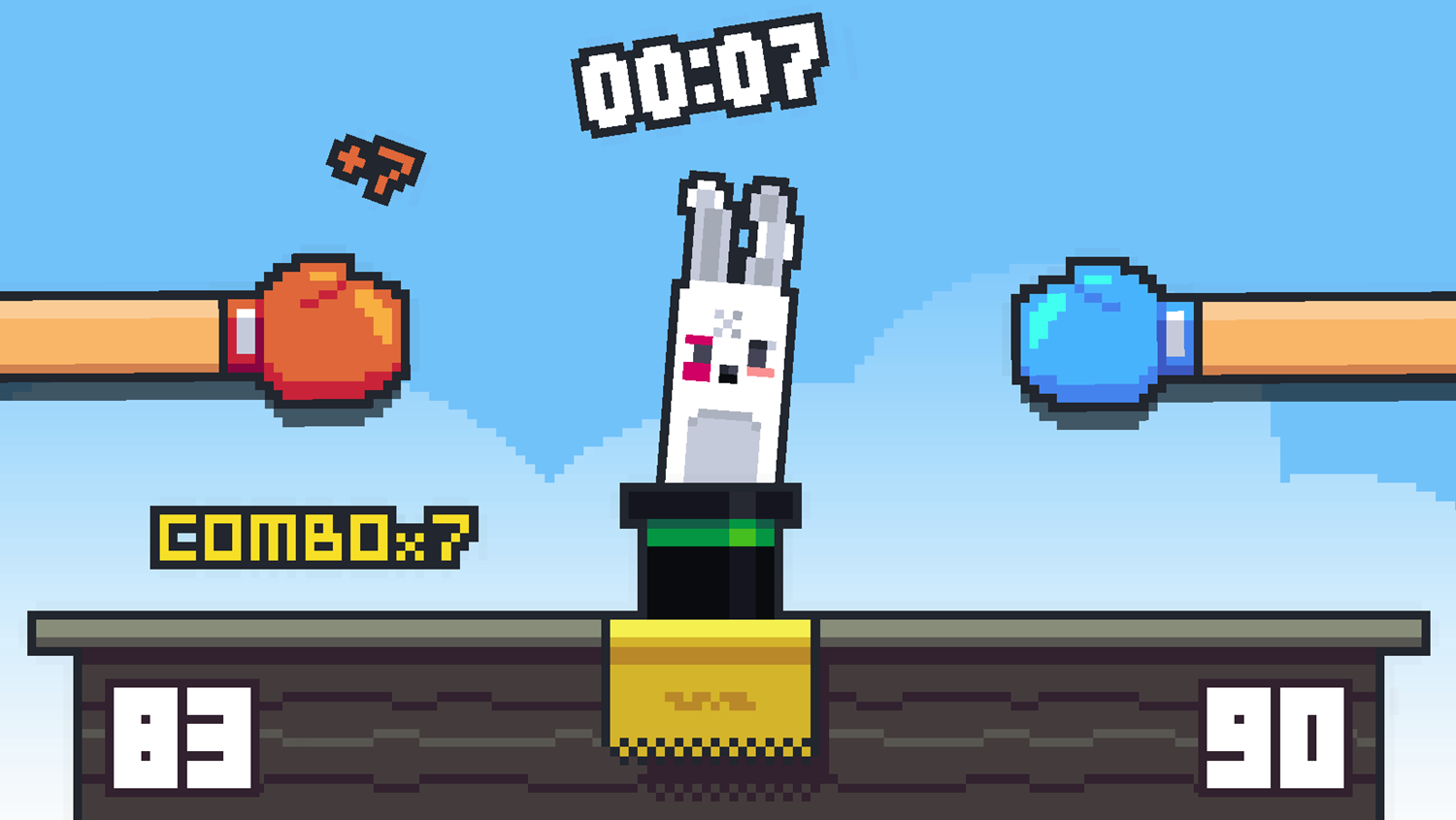 Rabbit Punch Game Combo Hit Screenshot.