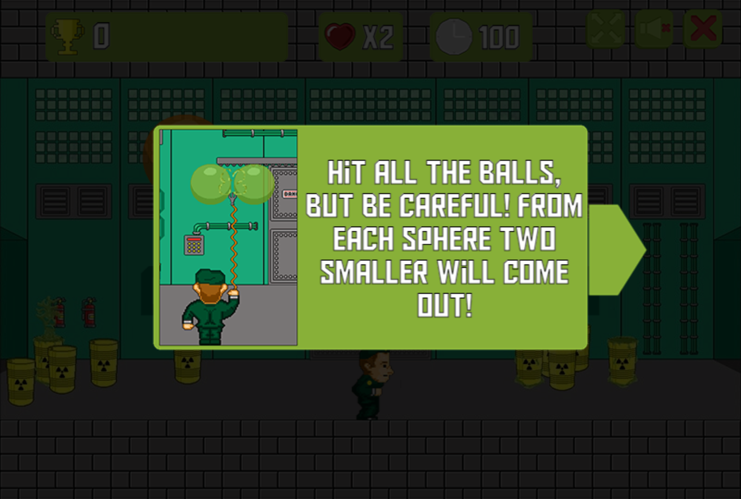 Radioactive Ball Game How To Play Screenshot.