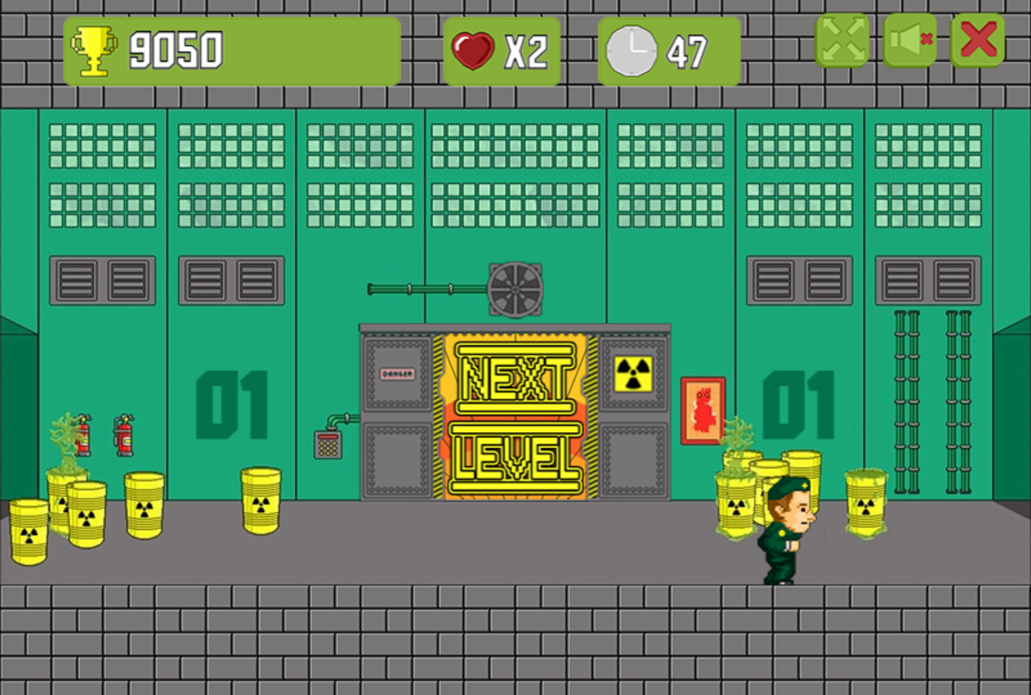 Radioactive Ball Game Level Complete Screenshot.