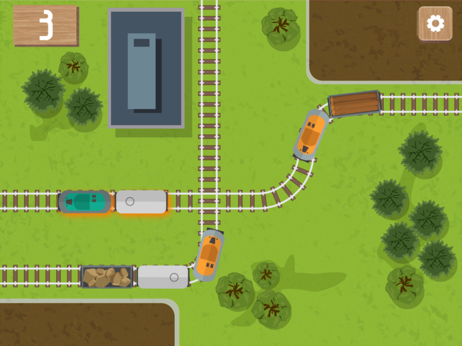 Rail Rush Game Play Screenshot.