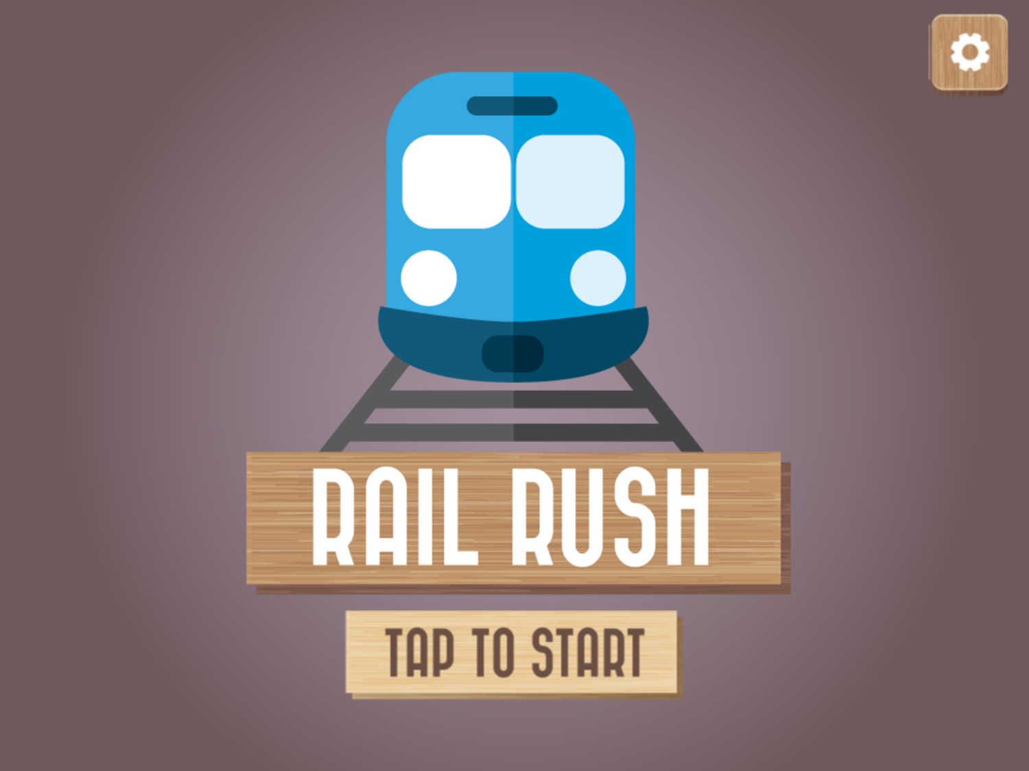 Rail Rush Game Welcome Screen Screenshot.