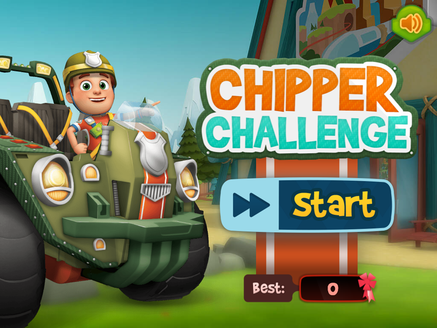 Ranger Rob Chipper Challenge Game Welcome Screen Screenshot.