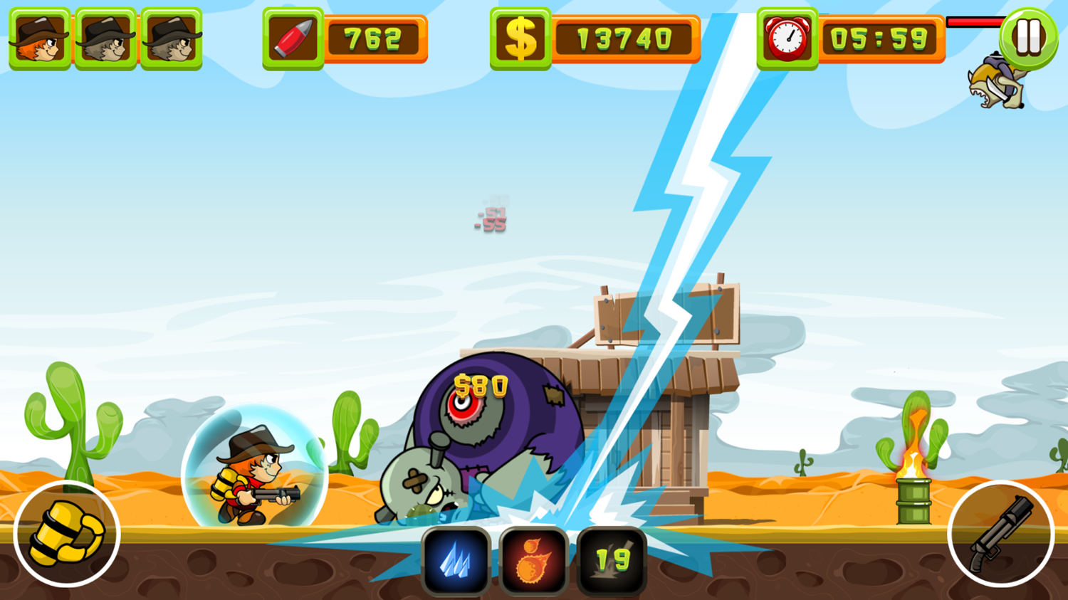 Ranger vs Zombies Game Special Attack Screenshot.