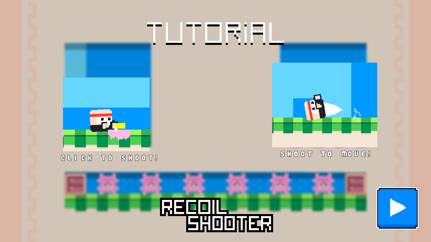 Recoil Shooter Game Tutorial Screenshot.