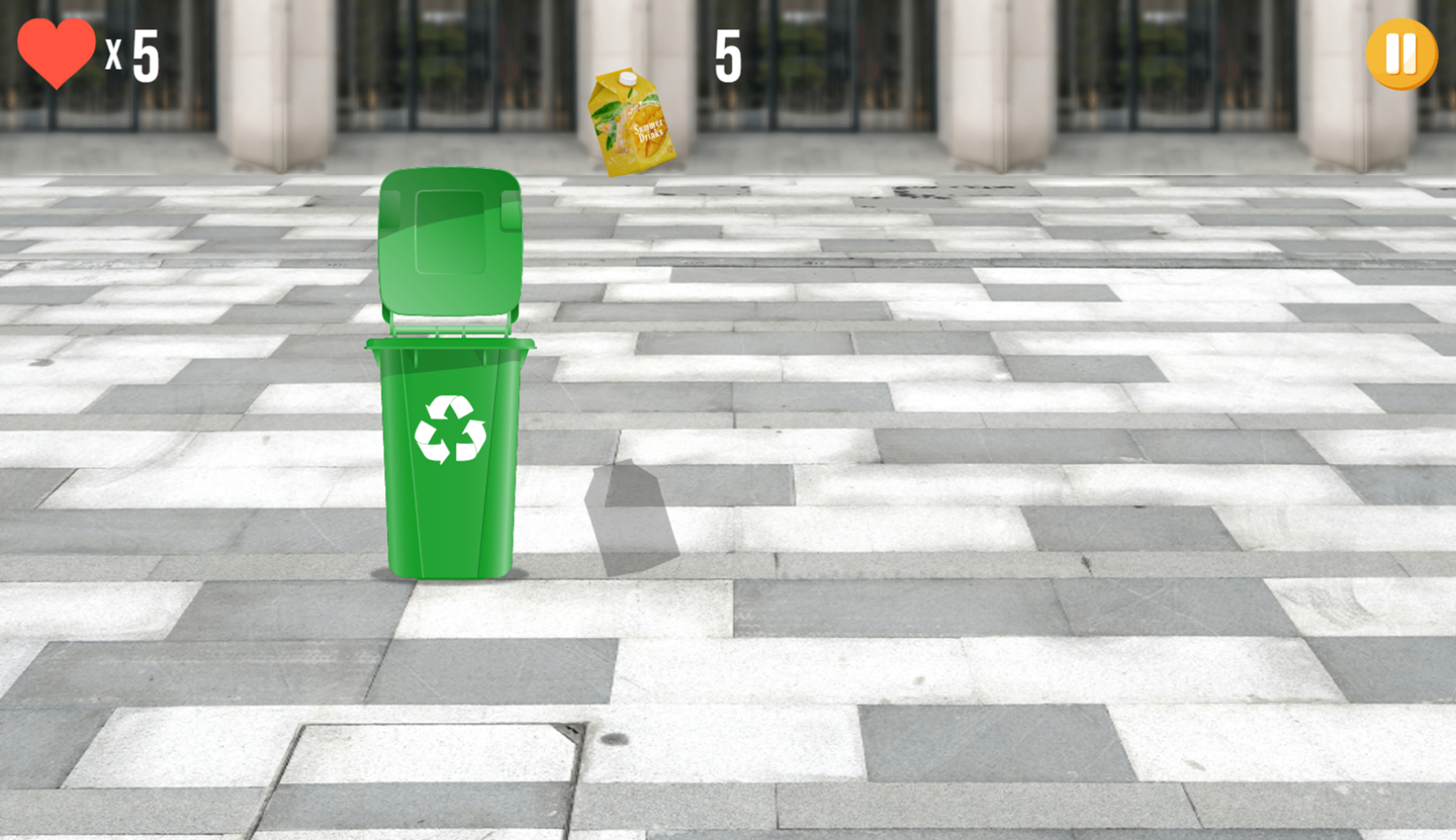 Recycling Hero Game Play Screenshot.